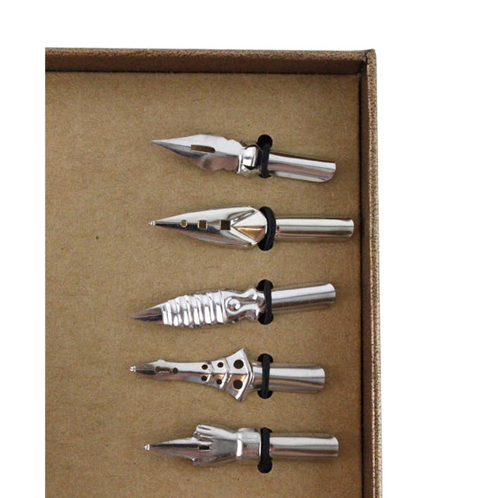 MUSEUM WEBSHOP - Wholesale Pen - Kalligrafieset met veerpennen in donker gouden doos2
