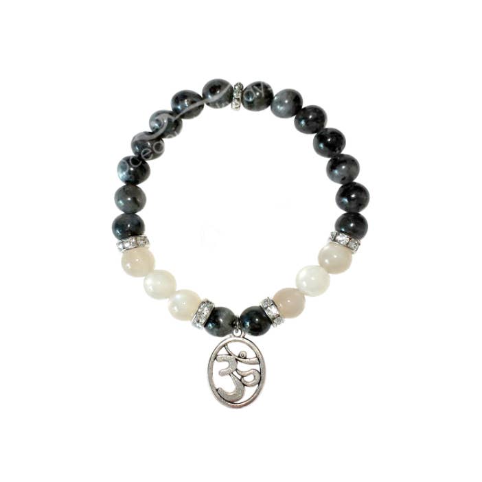 Bracciale «Moon Energy» - Pietra di luna e labradorite nera per la vendita all'ingrosso da parte di Moon Child