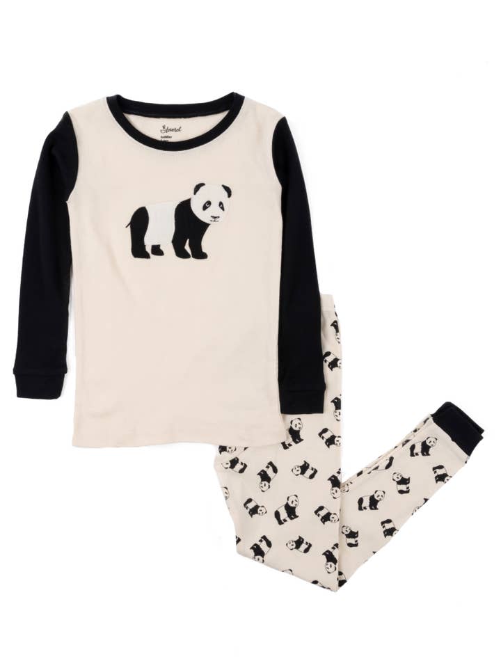 Leveret Pajamas - Vente Haut et bas de pyjama – enfant - Pyjama deux pièces en coton imprimé animaux1