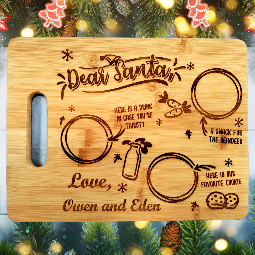 Mankin Laserworks – wholesale Christmas decoration – Milk and Cookies for Santa Christmas Eve Board1