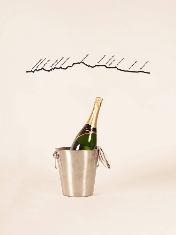 Wanddecoratie - Skyline van Megève - Top (50cm) voor wholesale door The Line