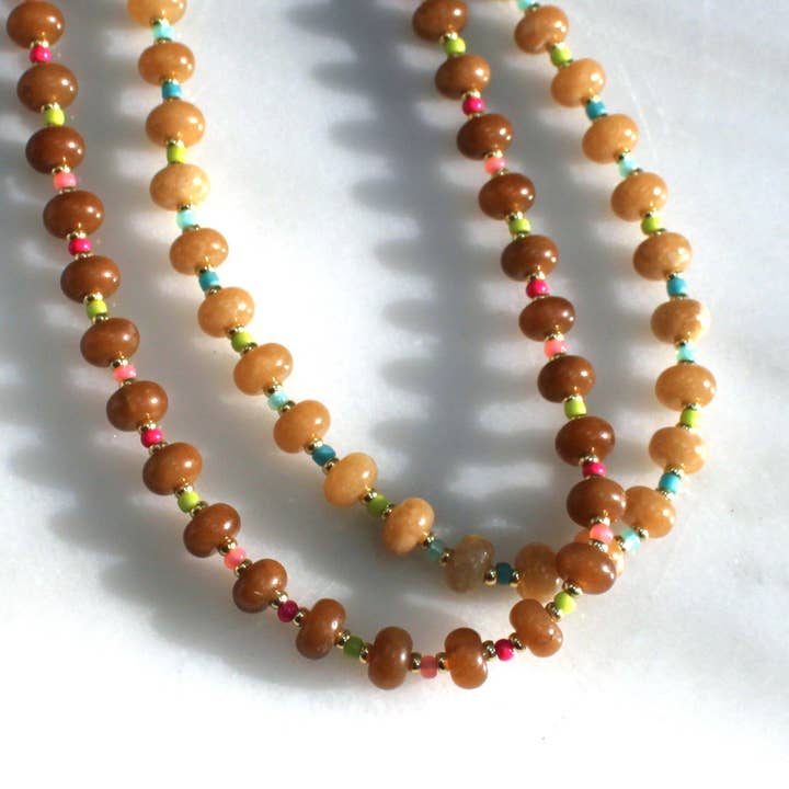 Sadelsten Slikhalskæde for engroshandel hos The Silver Wren