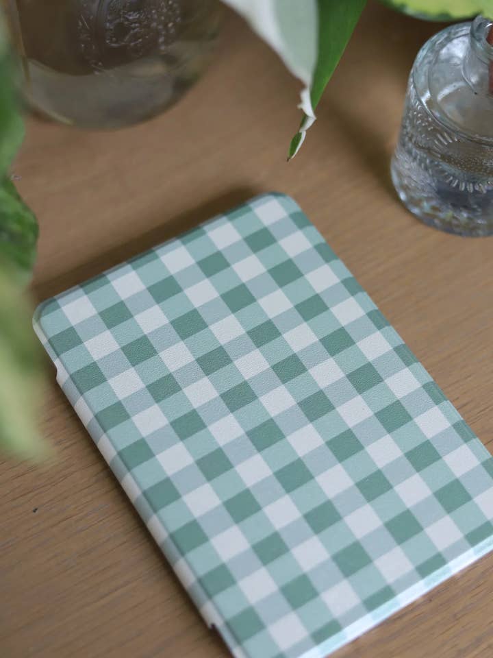 Green Gingham Kindle Case for wholesale by Rooted Grace Co