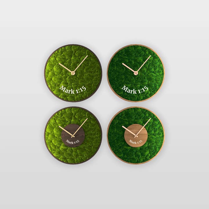 faithbook – wholesale Wall Accent – Preserved Moss Wall Art Picture - CLOCK Mark 1:15