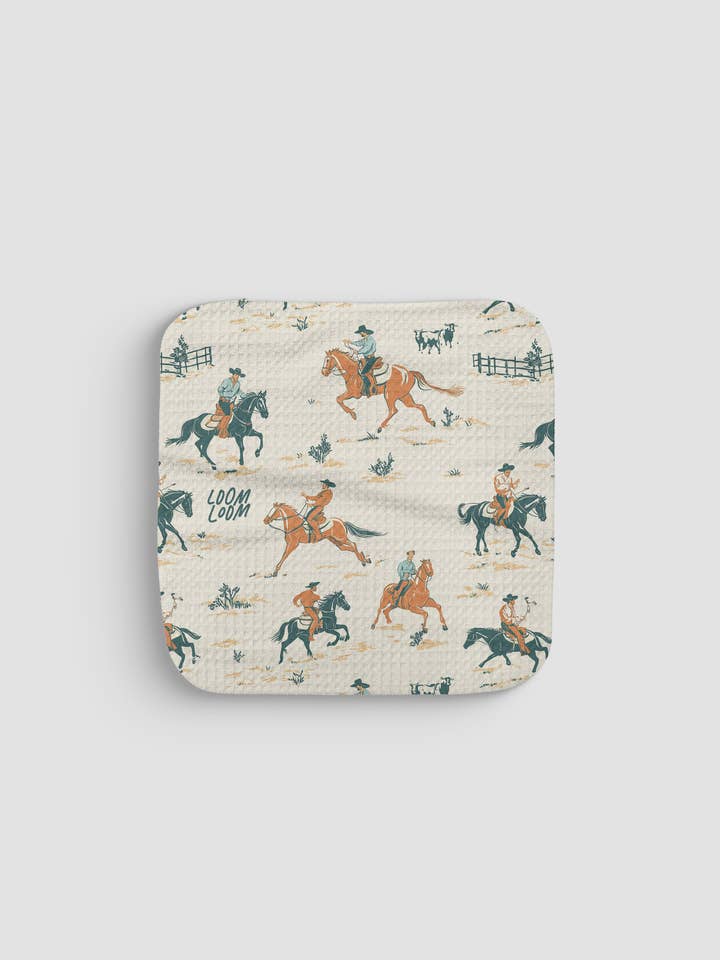 Bronco Dishcloth for wholesale by Loom Loom