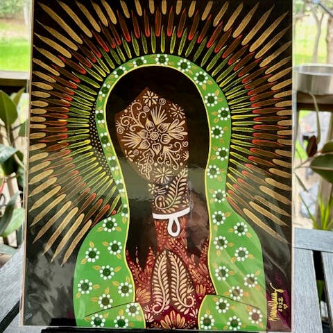 Impression d'art populaire mexicain Virgencita Linda 11x14 pour la vente par Karen’s Cositas