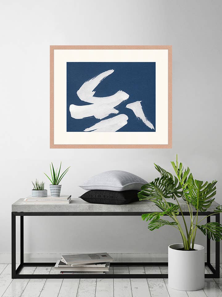 Abstract Blue image. Wall art print with frame. för wholesale av Any Image