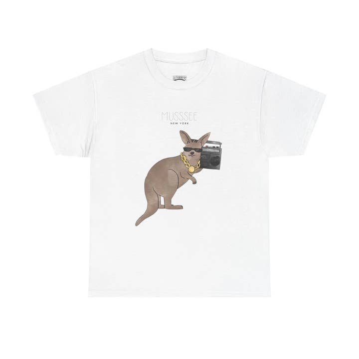 T-shirt en coton épais unisexe Kangaroo pour la vente par MUSSSEE