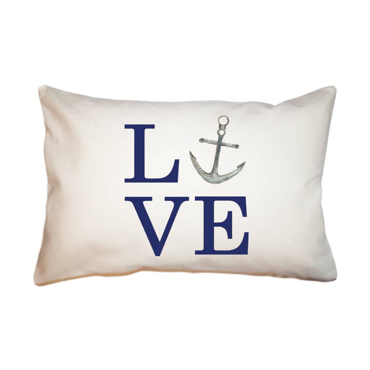 grande cuscino rettangolare Love Anchor per la vendita all'ingrosso da parte di Tina Labadini Designs
