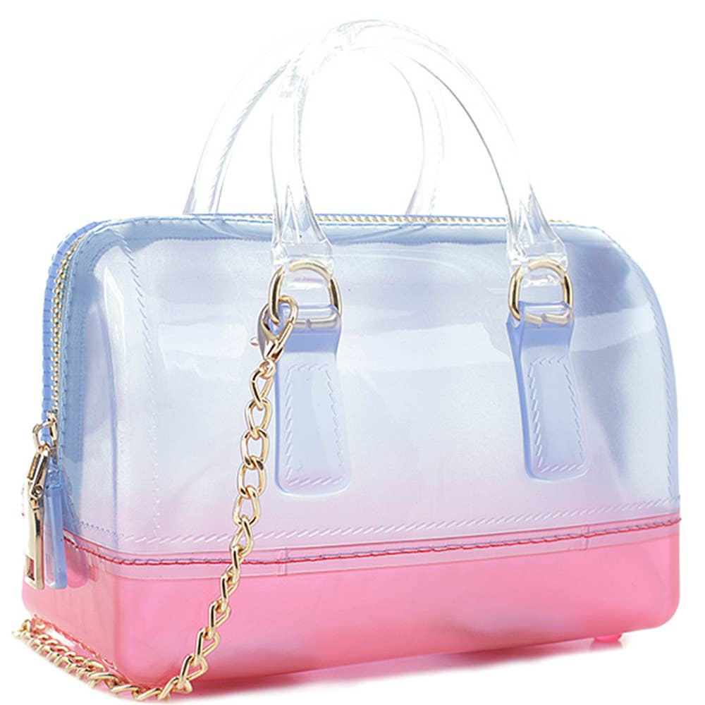 JOIA ACCESSORIES - Venta al por mayor Bolso con asas - Mujer - ASA DE FORMA CUADRADA MULTITONO JELLY DE MODA, JB 5878 CB6