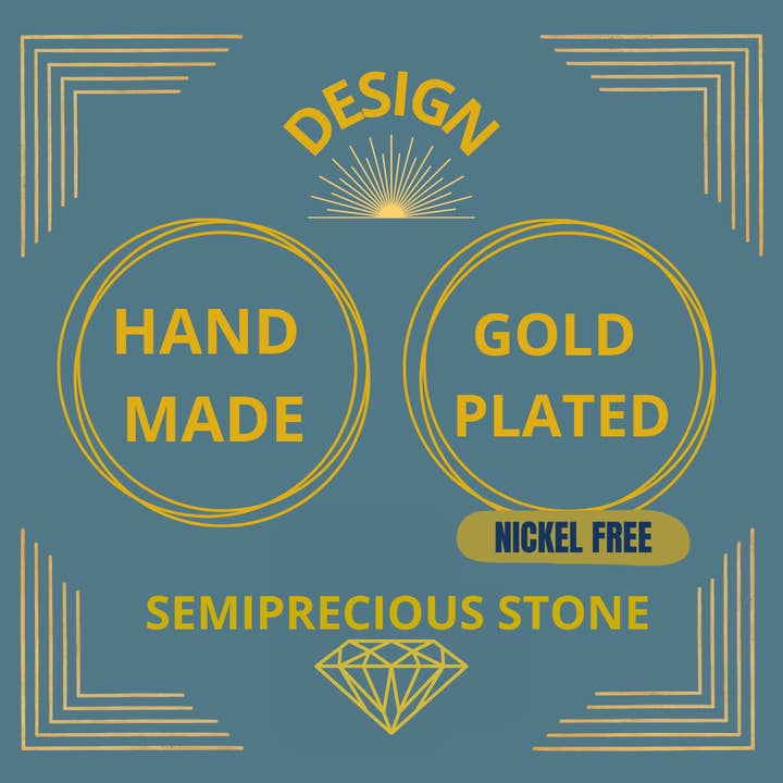 LA MAR - Wholesale Multi-Stone Ring - 3 semi-precious stone ring - gold-plated3