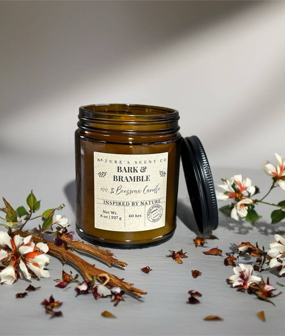 Nature’s Scent Co - Venta al por mayor Velas en tarros - Vela Perfumada 100% Natural - Corteza y Zarza - Sin Etiqueta Disponible.1