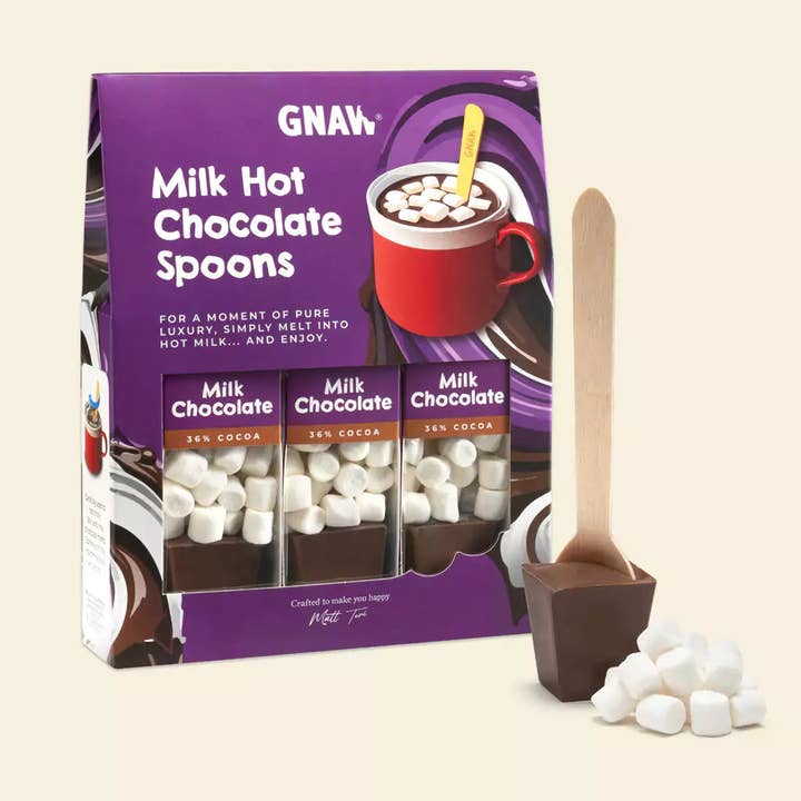 Milk - Hot Chocolate Spoon Gift Set (3 Spoons) for wholesale by GNAW Chocolate