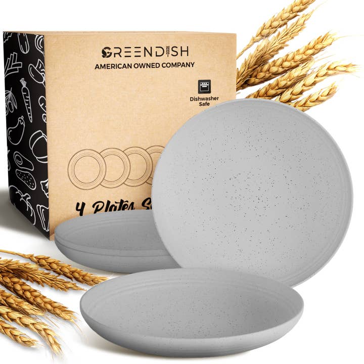 Greendish - Wholesale Dinner plate - Eco-Friendly Wheat Straw Plates Sets - Reusable & Durable 49