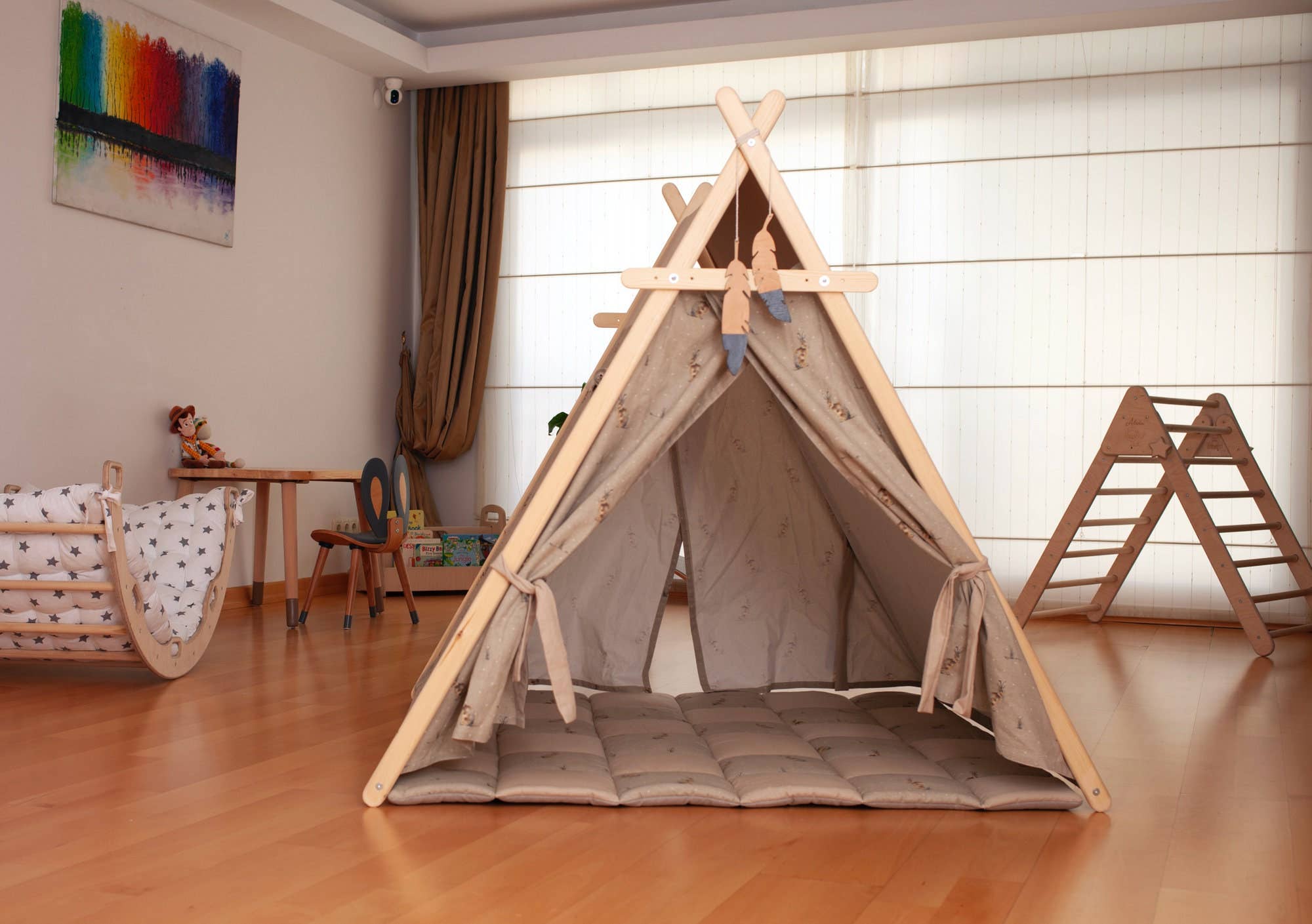 kidodido - Wholesale Tent - Kinderen - Peuter Tent en Speelkleed Set, Viking Tent voor Kinderen3