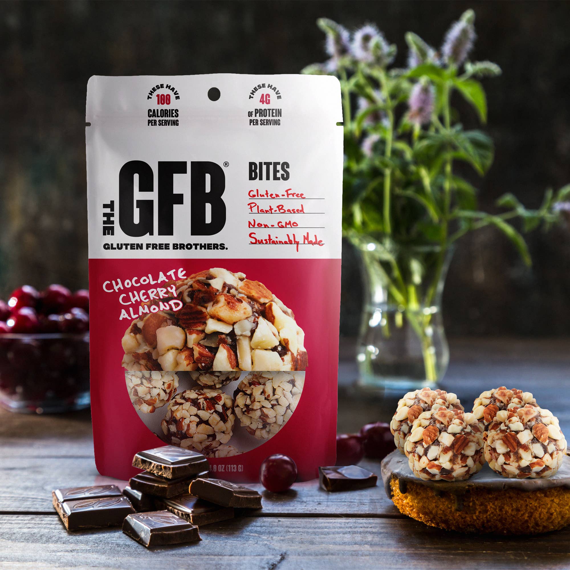 The GFB - Wholesale Snack Bar - Chocolate Cherry Almond Gluten Free Protein Bites6