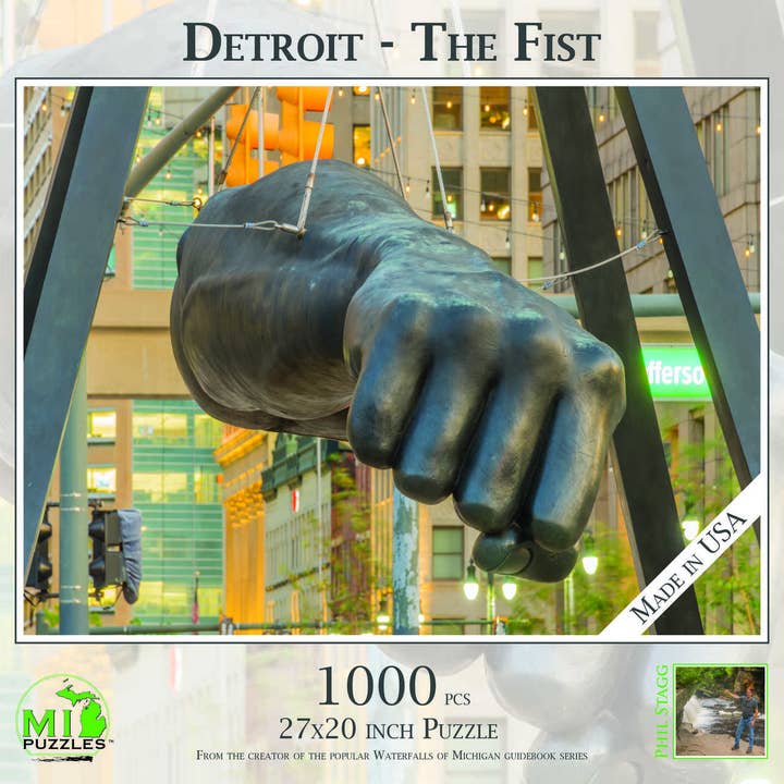 Detroit - The Fist - 1000 Piece Michigan Puzzle for wholesale by Phil Stagg Photography