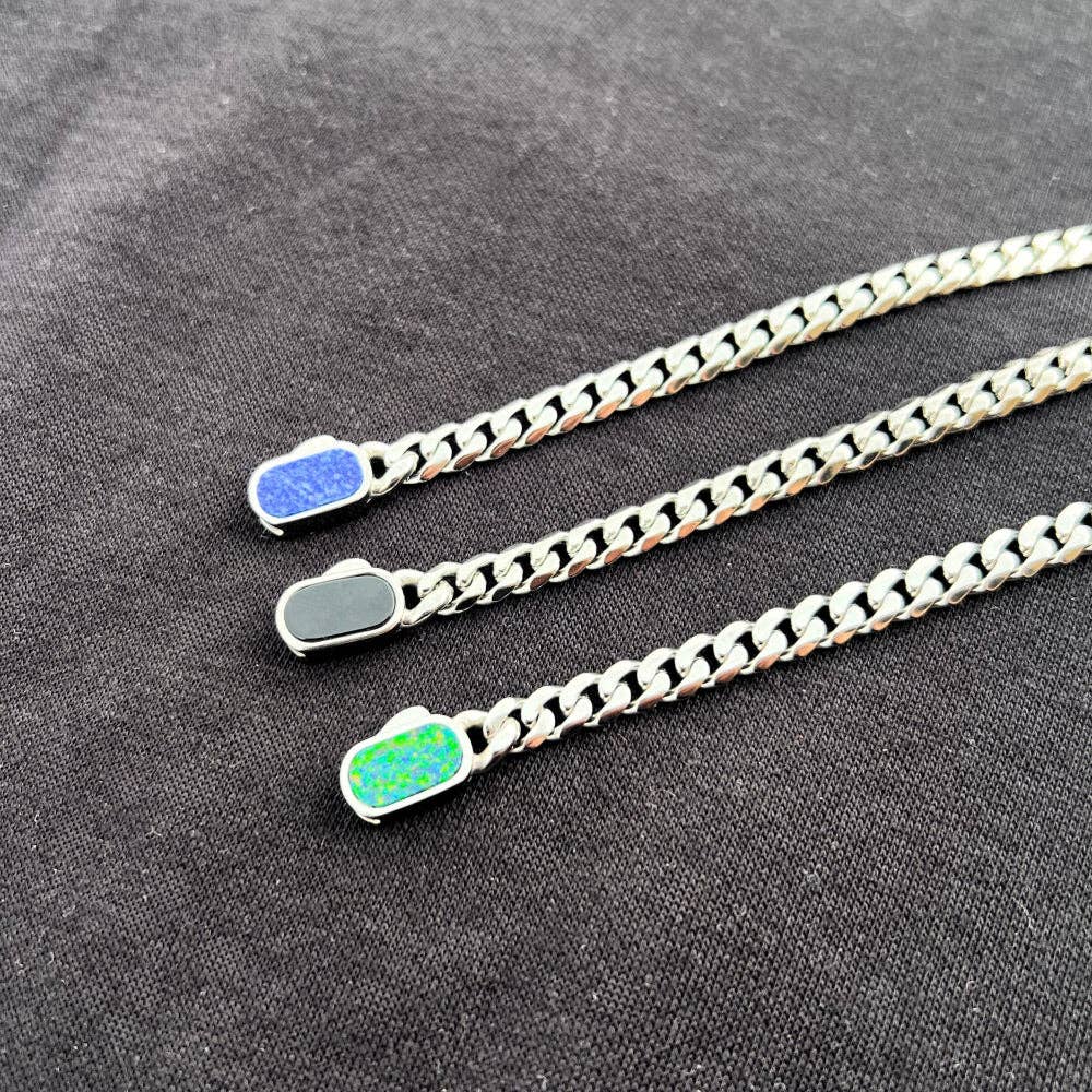 Lapis Cuban Chain (5MM) - Silver for wholesale on Faire7