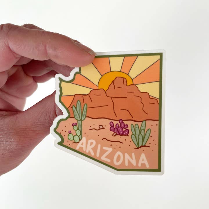 Arizona / Water Resistant Sticker for Water Bottle, Hydro Fl for wholesale by Saguaro Creative Co.