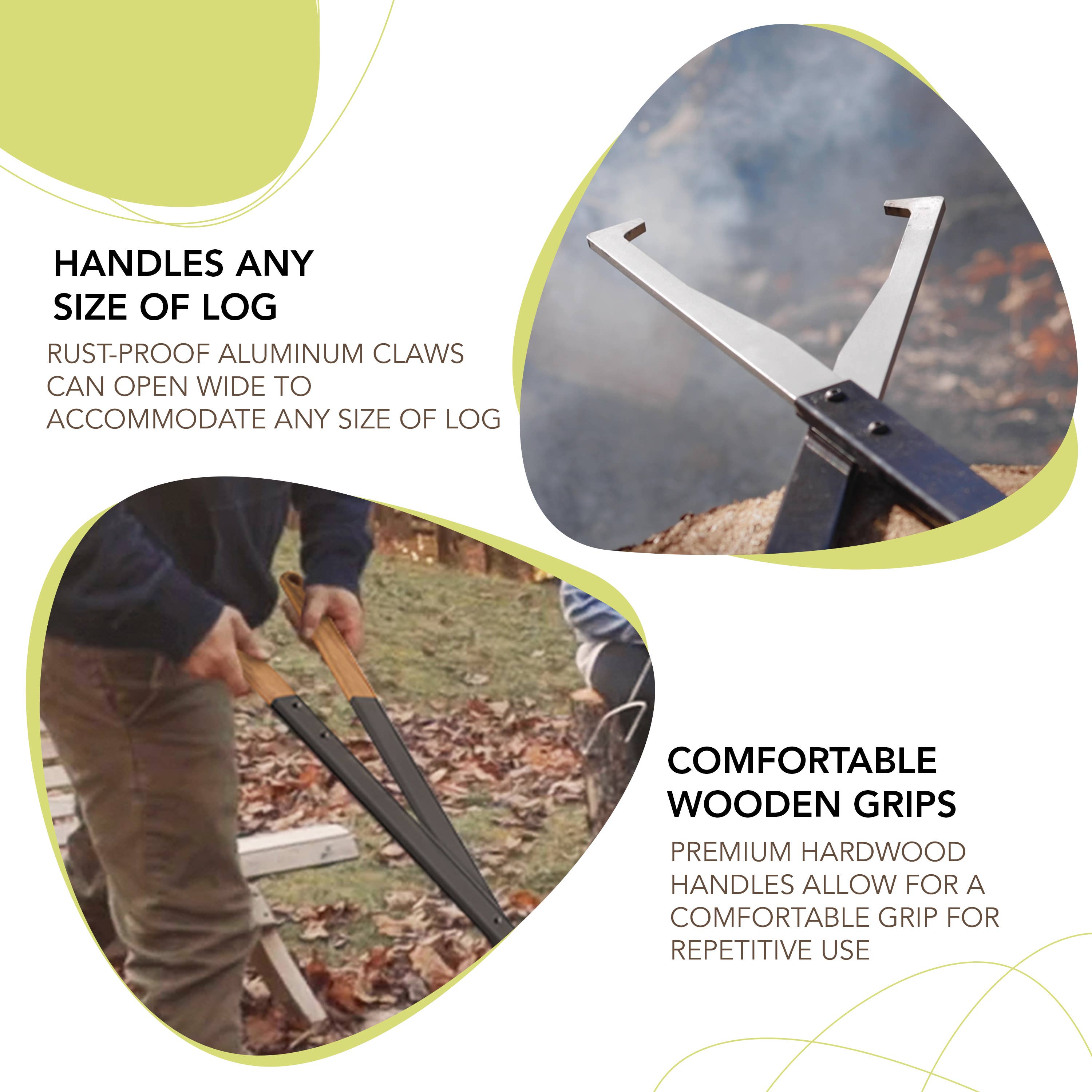 KABIN – wholesale Handy tool – Fire Tongs Firewood Log Grabbers1