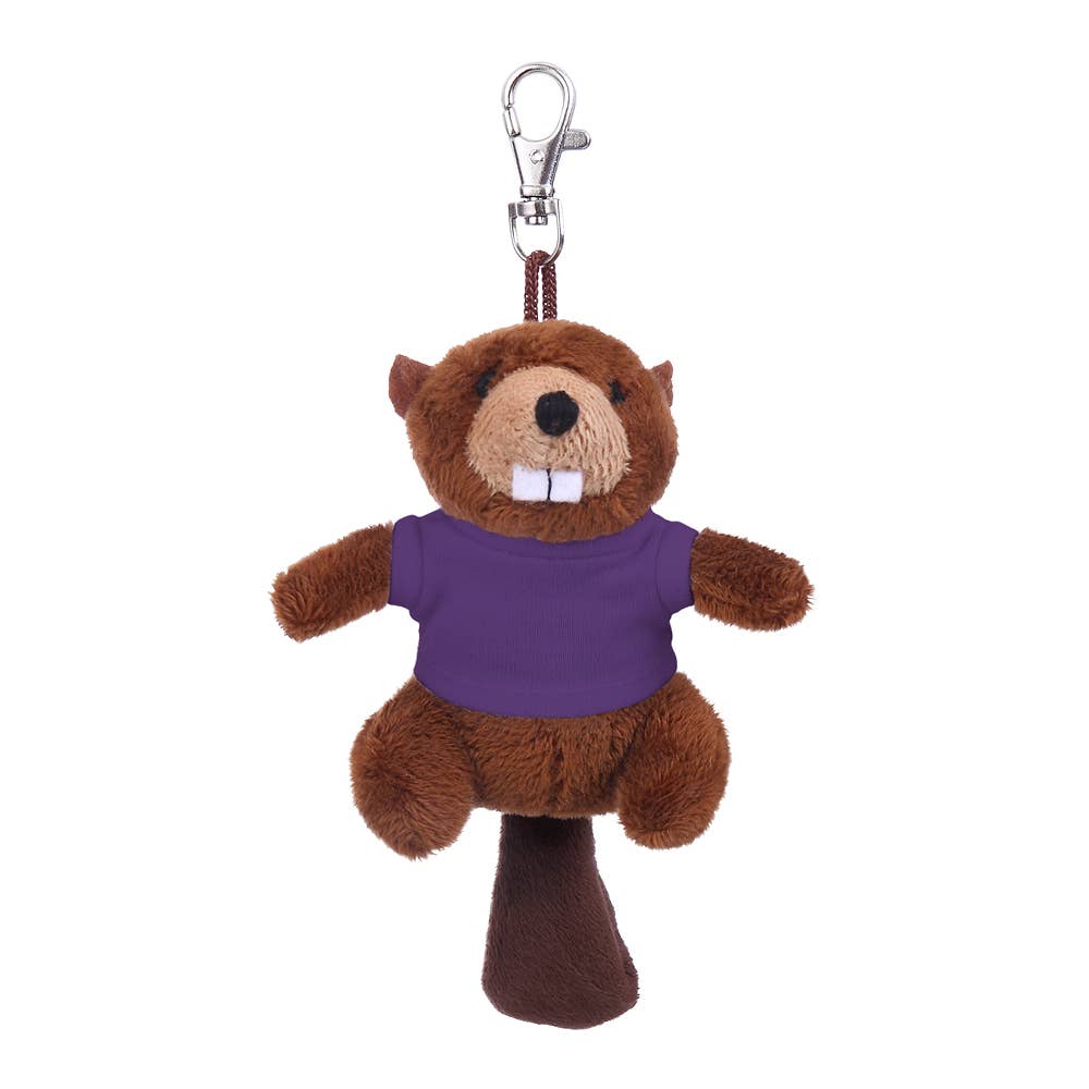 Plushland - Wholesale Keychain - Unisex - 4" Keychain - Beaver with customized shirt9