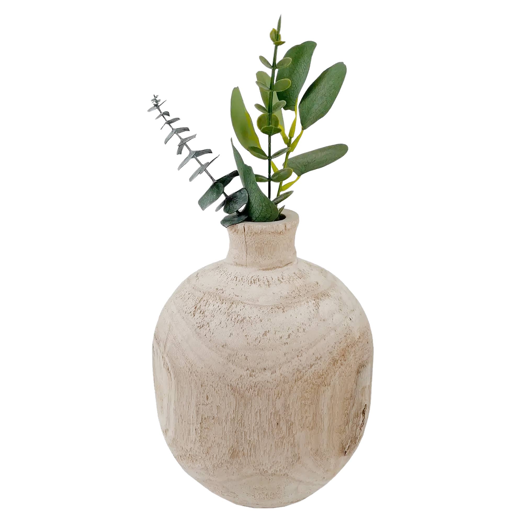 Andaluca - Wholesale Vase - Paulownia Wood Round Vase1