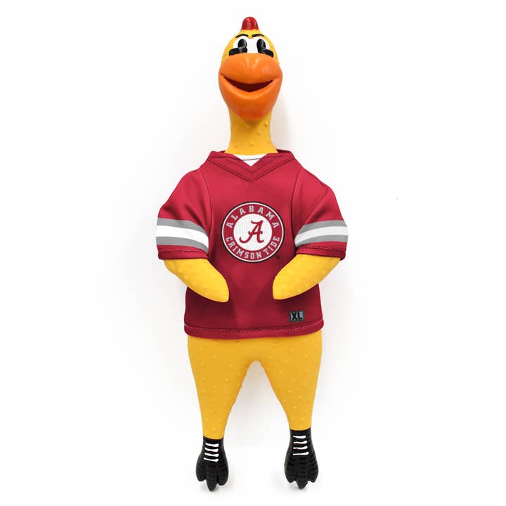 Little Earth Productions - Wholesale Pet Squeaky Toy - Dog - NCAA Alabama Crimson Tide Rubber Chicken Pet Toy