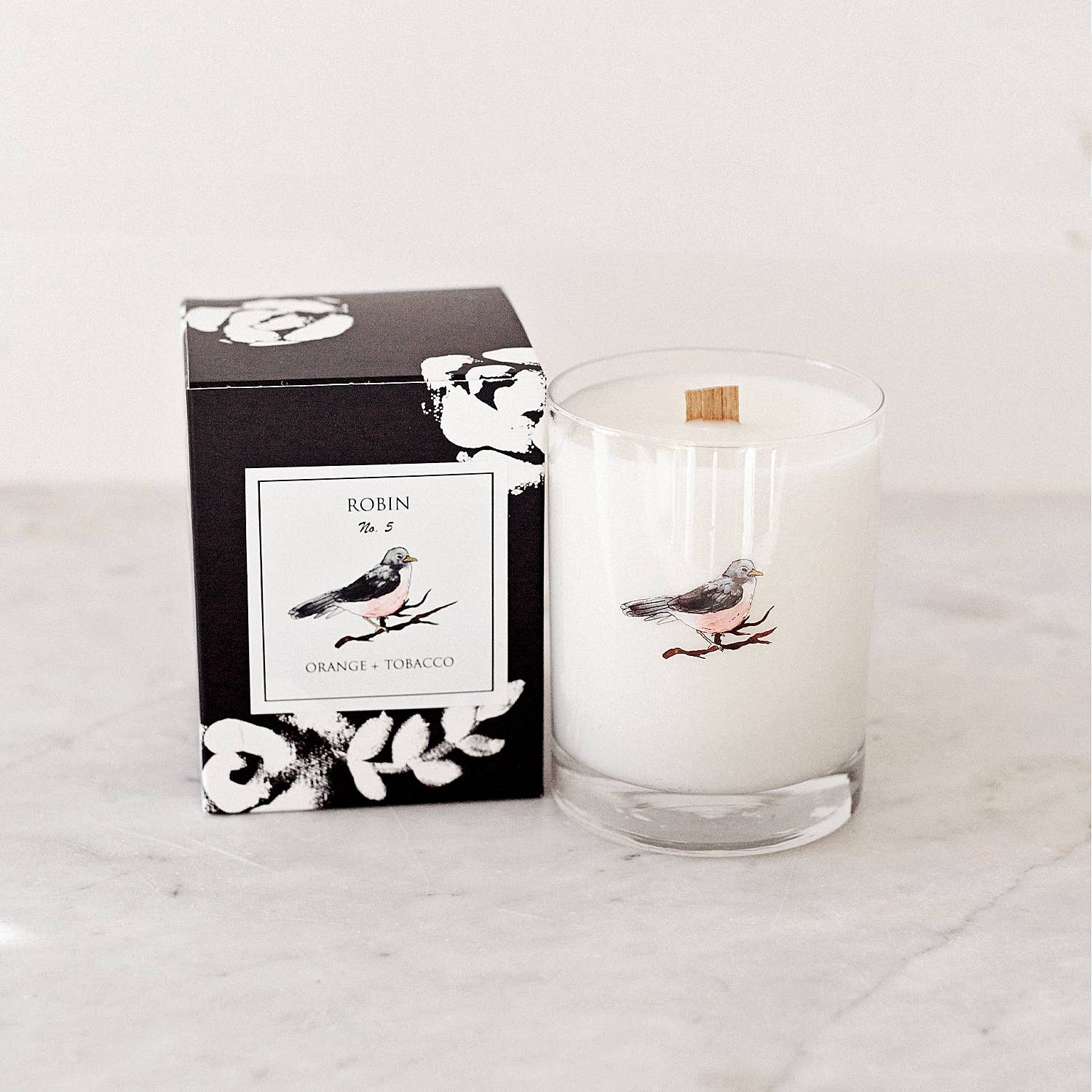 Chirp Chirp Candles - Wholesale Jar/Filled Candle - ROBIN N0.5 ORANGE + TABACCO SOY CANDLE