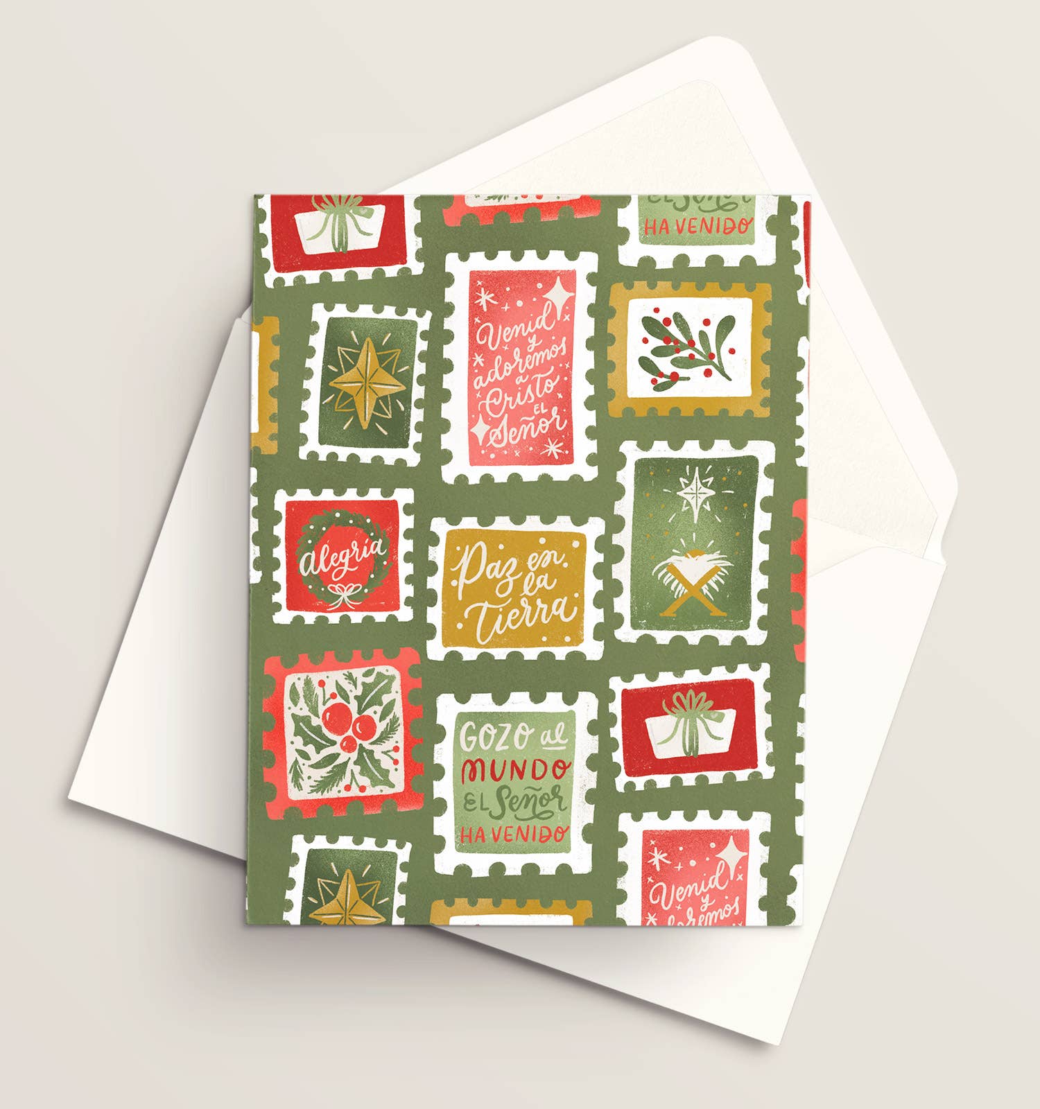 Vivi Furlong - Wholesale Christmas Card - Estampillas de Navidad | Tarjeta cristiana | Tarjeta hecha a mano | Tarjeta de fiestas | Tarjetas navideñas | Navidad 2025 | Basada en la fe3