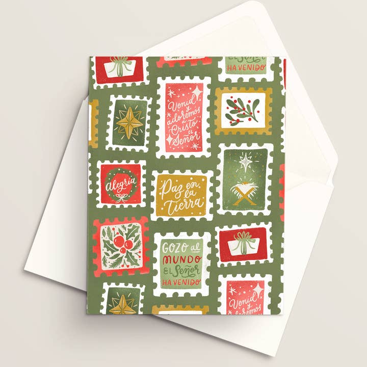 Vivi Furlong - Wholesale Christmas Card - Estampillas de Navidad | Tarjeta cristiana | Tarjeta hecha a mano | Tarjeta de fiestas | Tarjetas navideñas | Navidad 2025 | Basada en la fe3