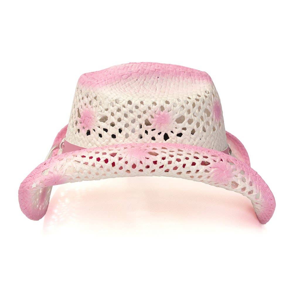 Western Express - Wholesale Cowboy Hat - Women's - Straw Western Hat with Pink Trim5