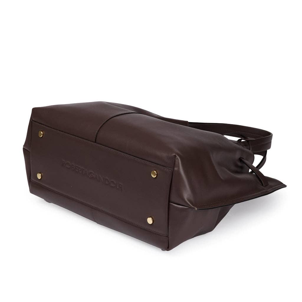 Moor Sveva Maxi leather handbag with organized interior and twist lock closure for wholesale on Faire4