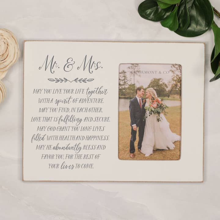 Wedding Gifts, Mr & Mrs Picture Frame, Gifts for Mr & Mrs for wholesale by Clairmont & Co