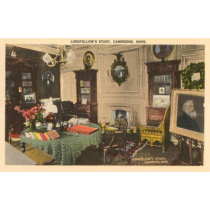 Carte postale MA-27 Le bureau de Longfellow, Cambridge, Mass. pour la vente par Found Image Press