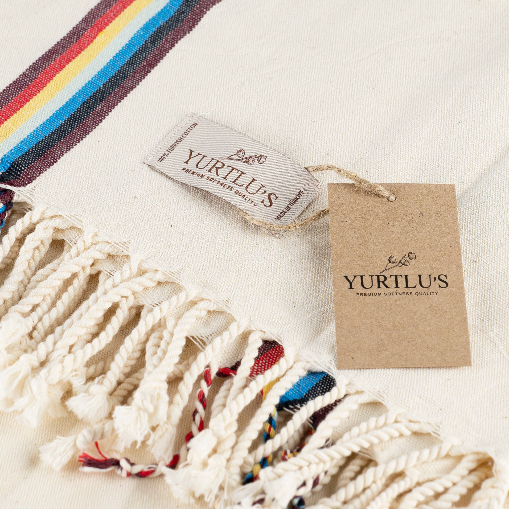 YURTLUS - Wholesale Strandlaken - Voorgewassen Turkse handdoek van 38 „x 72", sterk absorberende YURTLU'S Serenity-serie - Model 92