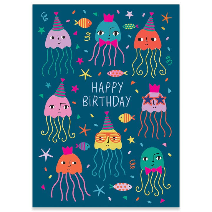 Calypso Cards Inc. - Wholesale Birthday Card - JELLYFISH BIRTHDAY|CARTE BIRTHDAY CARD