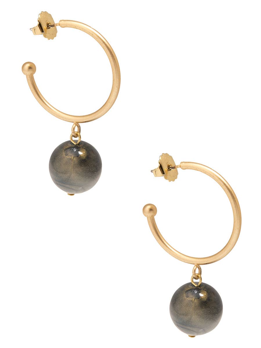 ZENZII Jewelry - Wholesale Hoop Earrings - Iridescent Bead Hoop Earring2