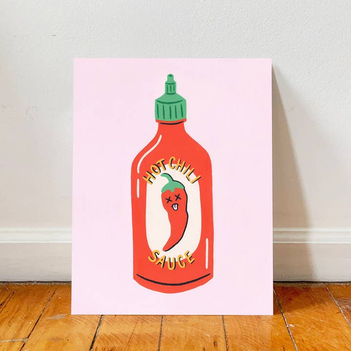 Jen Wang Studios - Wholesale Art Print - Hot Sauce Print, Hot Sauce Illustration, Kitchen Wall Art3