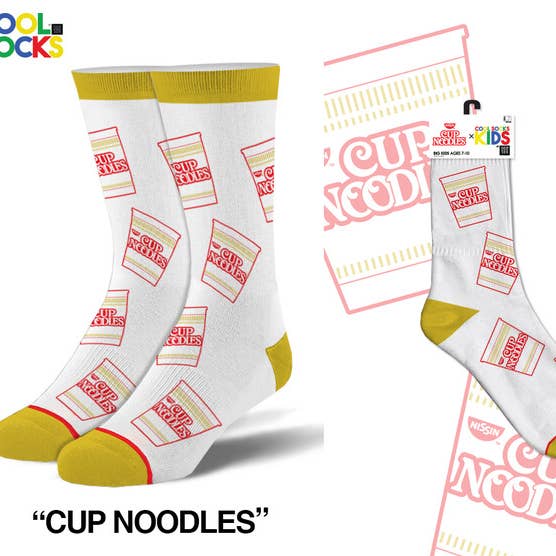 Cup Noodles - Kids 4-7 Crew for wholesale by Cool Socks