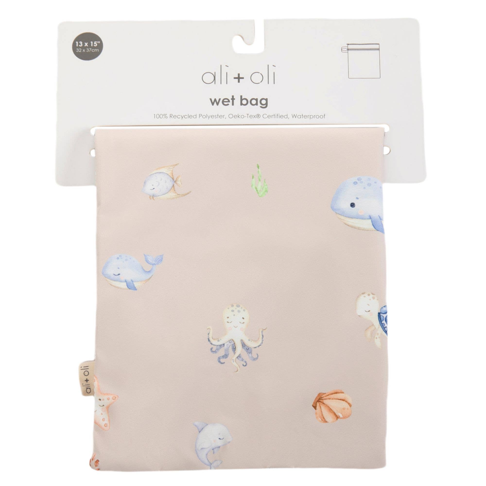 Ali+Oli - Vente Sac étanche - Enfant et bébé - Sac humide/sec à double compartiment avec poche en mesh (Sous-marin)1