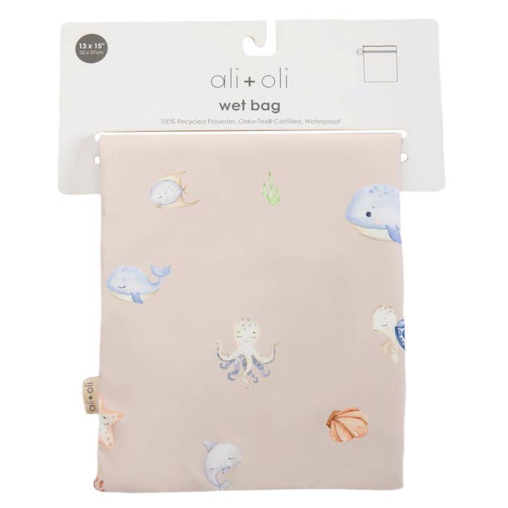 Ali+Oli - Vente Sac étanche - Enfant et bébé - Sac humide/sec à double compartiment avec poche en mesh (Sous-marin)1