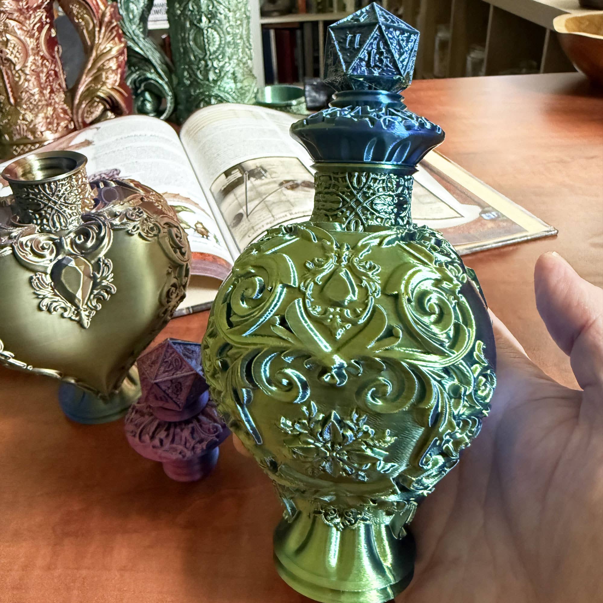 American Carver LLC - Wholesale Dice - Potion Bottle Dice Keeper | RPG, D&D, Daggerheart | Cosplay5