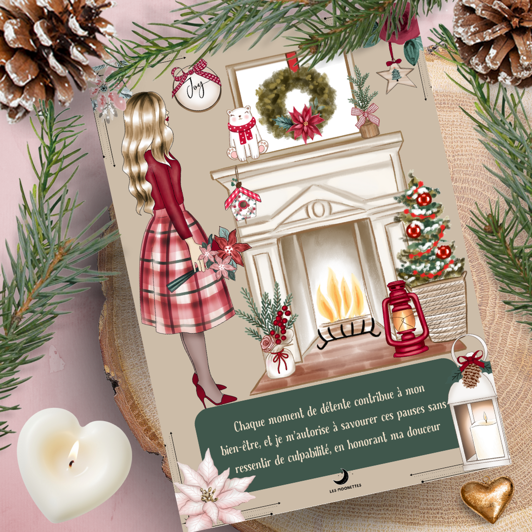 Les Moonettes - Venta al por mayor Cartas del tarot - Cartas de afirmaciones positivas para invierno acogedor (32 cartas)9