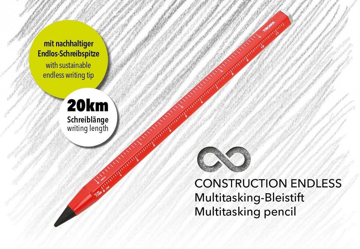 Troika, Duke Baron & Paperthinks by Brand Node, Inc. - Wholesale Pencil - Troika Multi-Tasking Construction Endless Pencil 12.5 Miles14