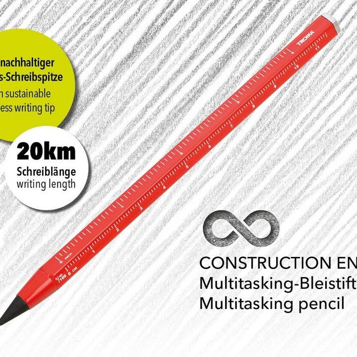 Troika, Duke Baron & Paperthinks by Brand Node, Inc. - Wholesale Pencil - Troika Multi-Tasking Construction Endless Pencil 12.5 Miles11