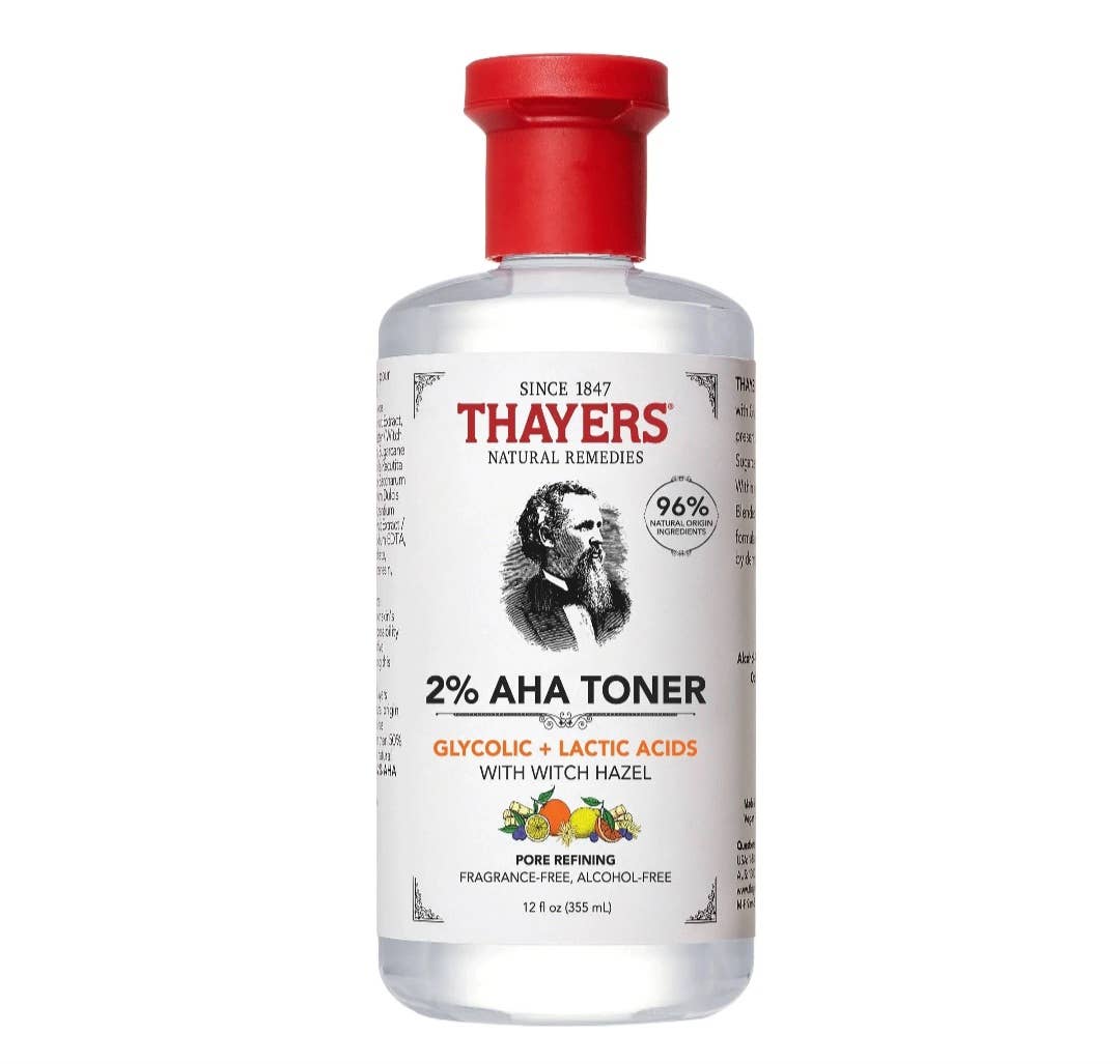 Majestic Wholesale - Vente Lotion tonique - Thayers Tonique exfoliant 2 % AHA avec acides glycolique et lactique0