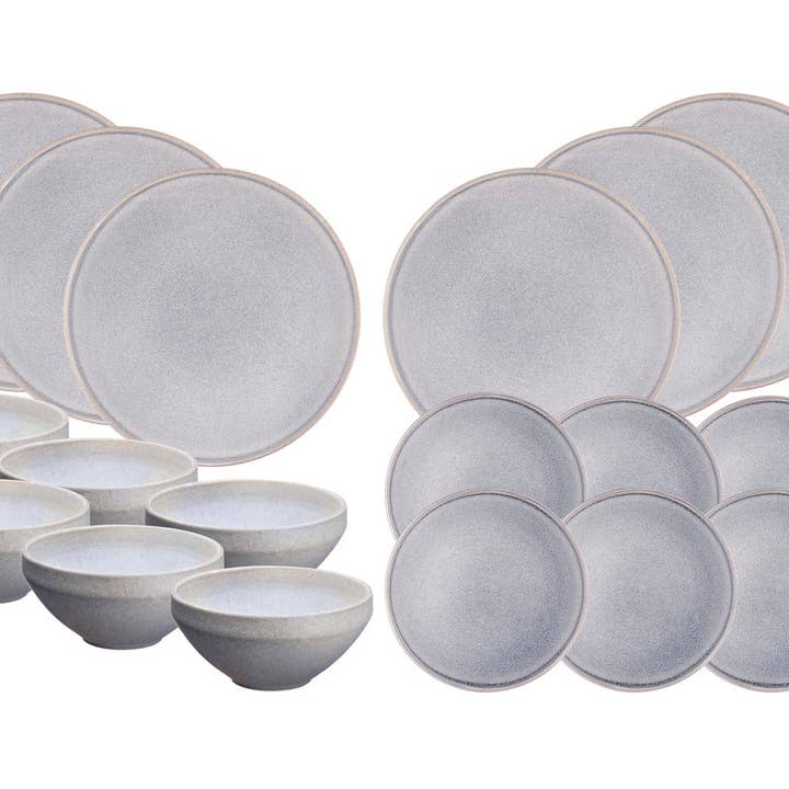 Björn - Vente Service à vaisselle - Service Les Essentiels STONE - 18 pièces - Gris lune0