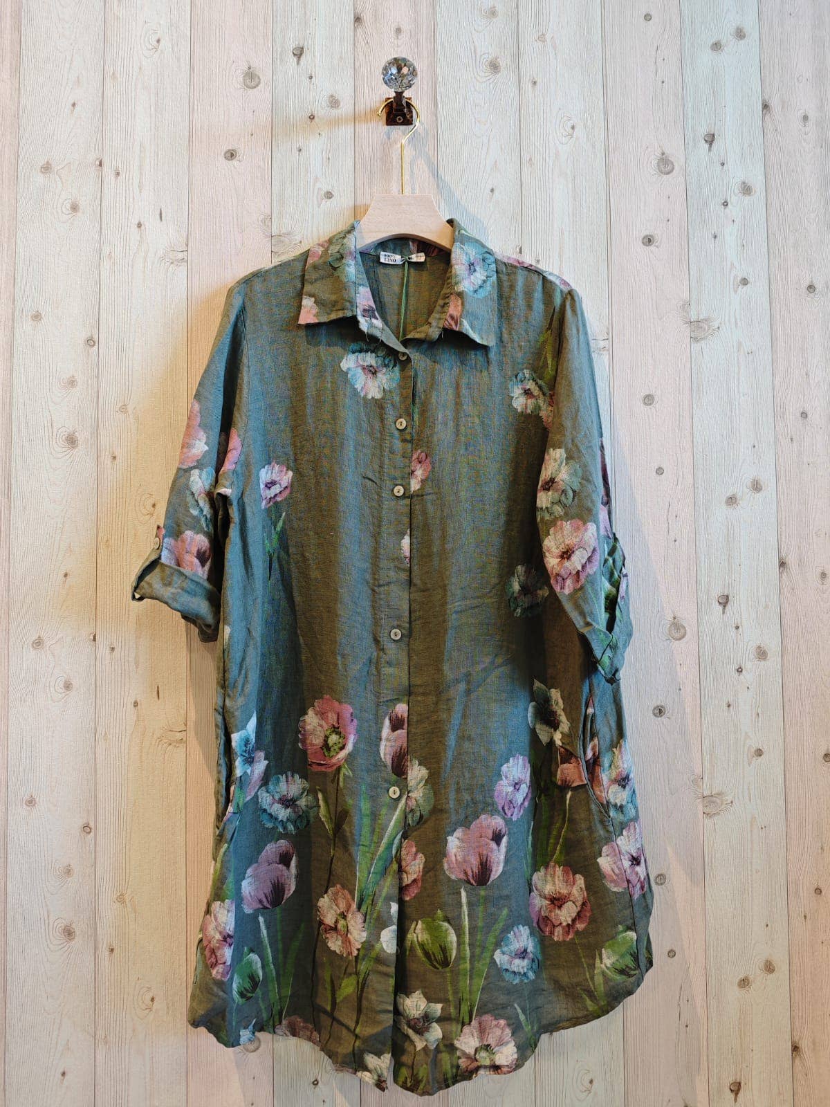 Linen & More - Wholesale Button Down Shirt - Women's - REF 202725 PRINTED DRESS9