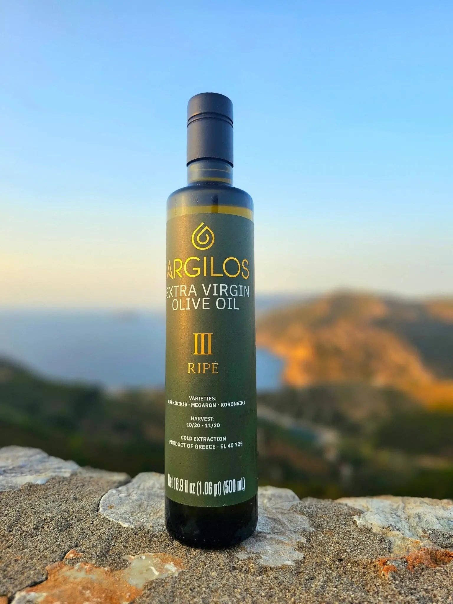 ARGILOS - Wholesale Olive Oil - ARGILOS III RIPE Greek Extra Virgin Olive Oil (500ml)8