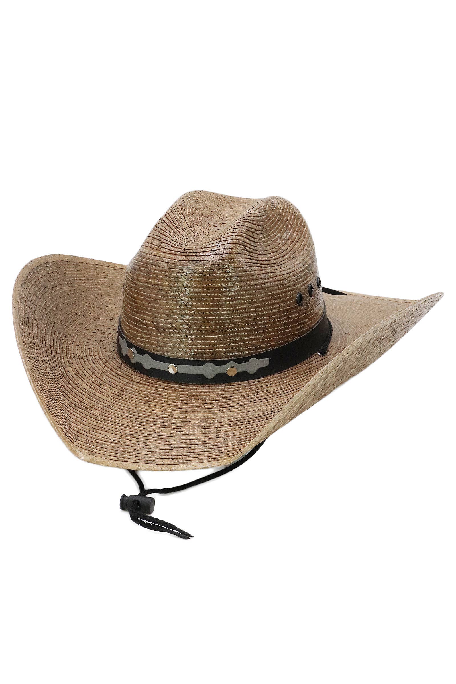 Cap Zone – wholesale Cowboy hat – Unisex – Eyeleted Cutter Palm Straw Cowboy Hat4